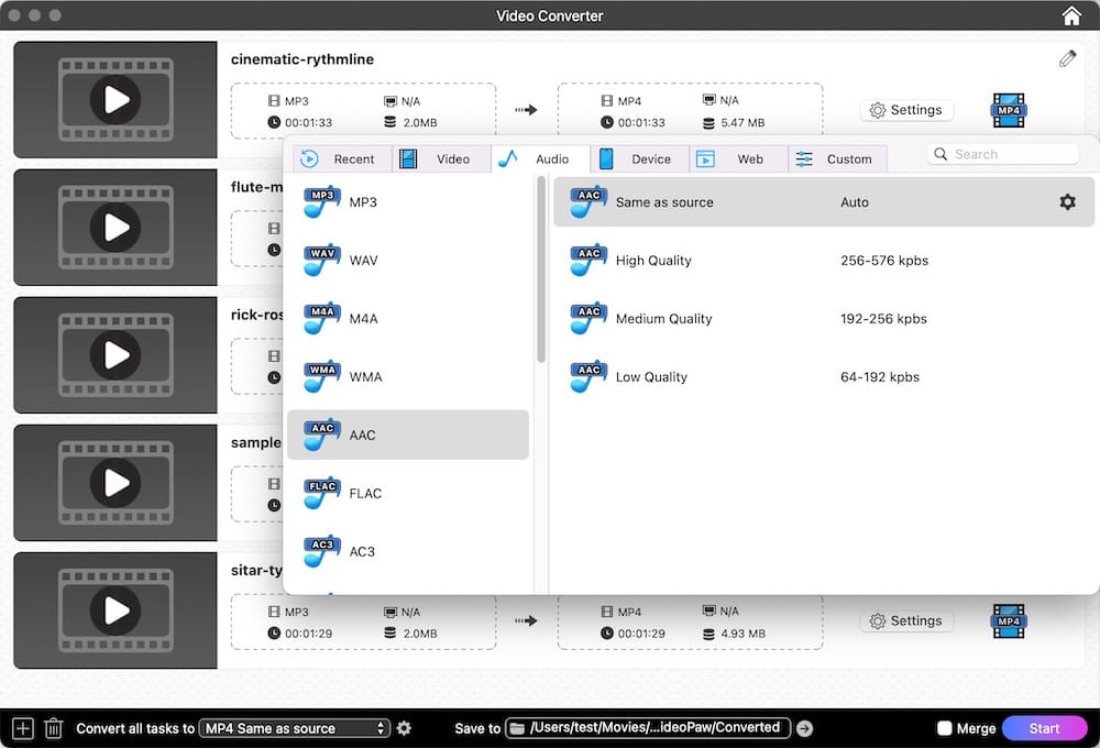 cisdem convert mp3 to aac