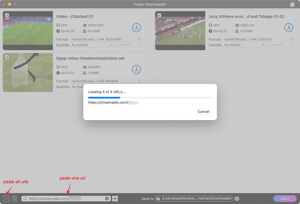 parse streamable video link