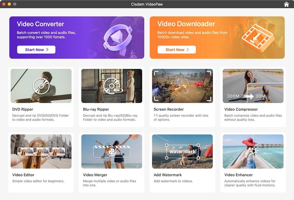 videopaw main interface