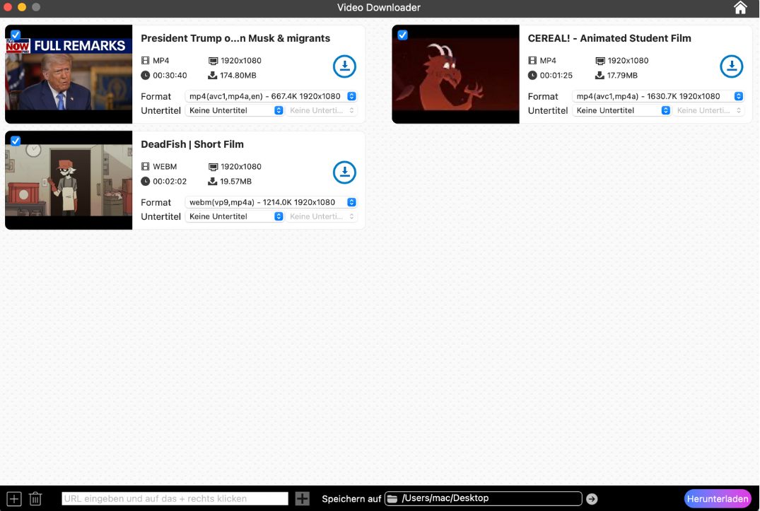 paste the link and load video