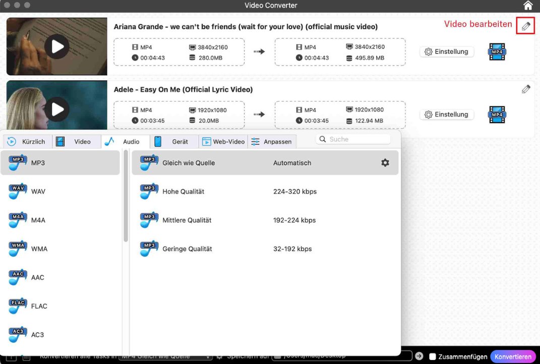 convert youtube to other formats