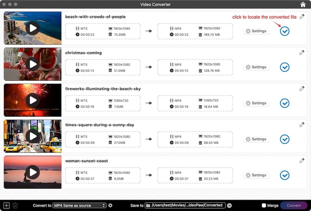 create mp4 from mts without losing quality