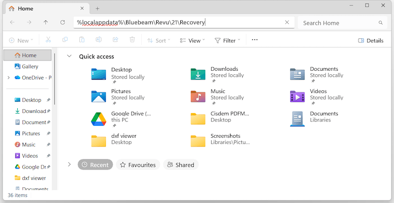 clear bluebeam cache