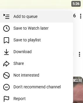 choose don't recommend channel