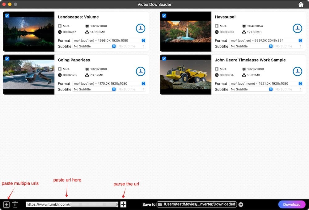 download tumblr videos