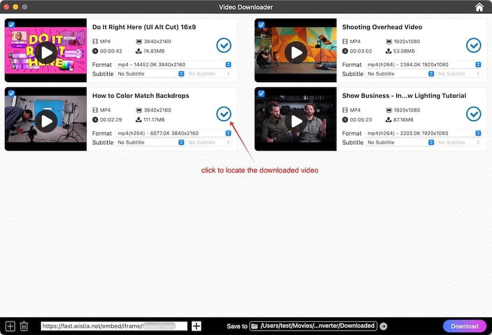 download wistia videos in batches with the dedicated tool
