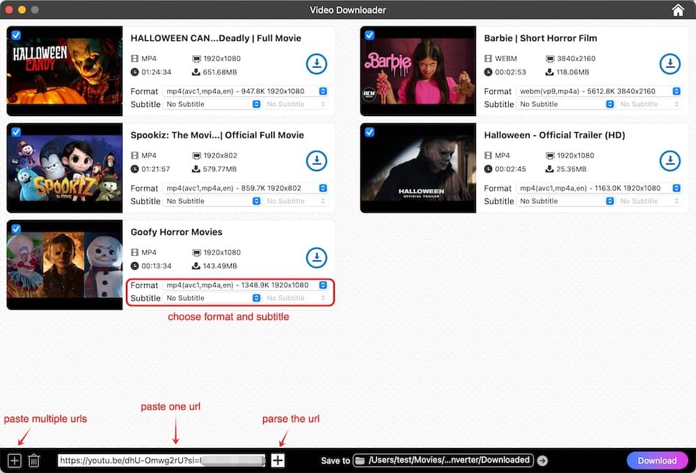parse halloween movies