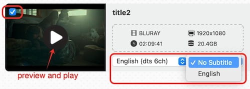 select tracks and titles