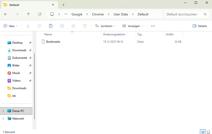 bookmark backup windows