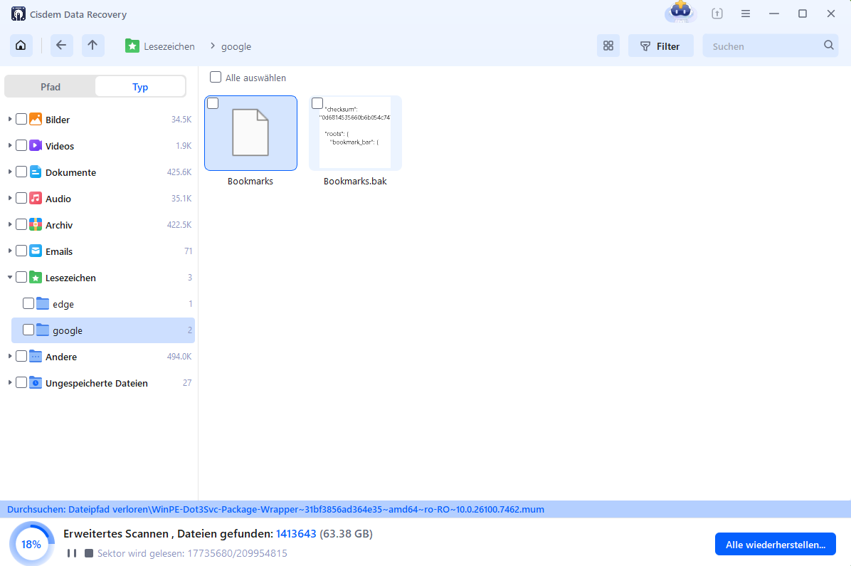 recover chrome bookmarks cisdem 02