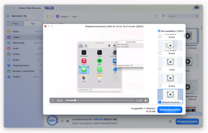 recover recording cisdem05