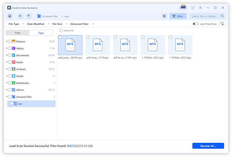 wps file recovery cisdem 02