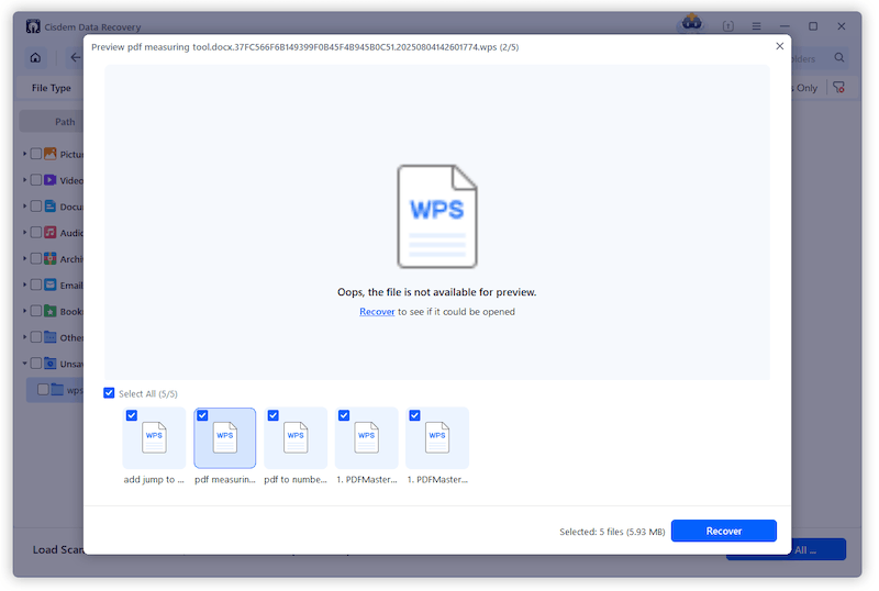 wps file recovery cisdem 04