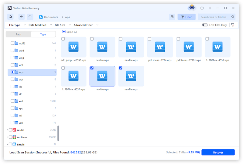 wps file recovery cisdem 03