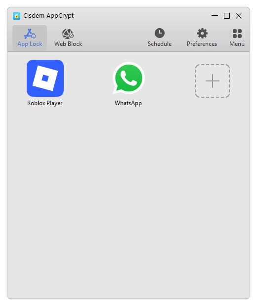 the App Lock tab showing two apps have been added