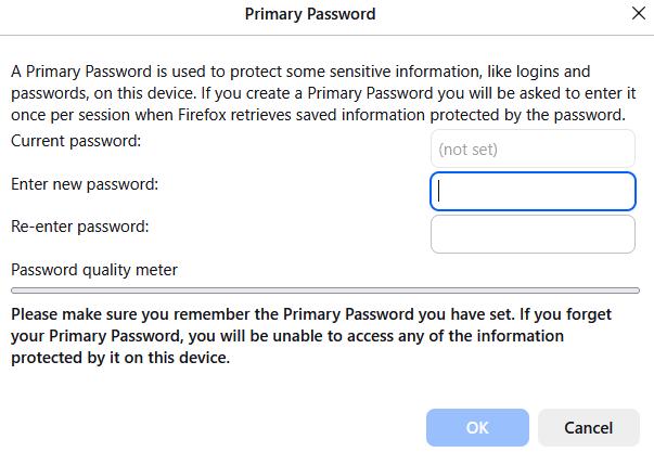 primary passwords