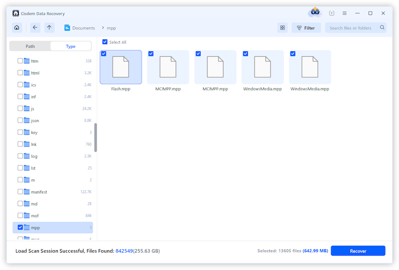 recover ms project file with cisdem 03