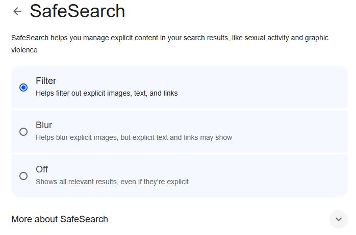 safesearch
