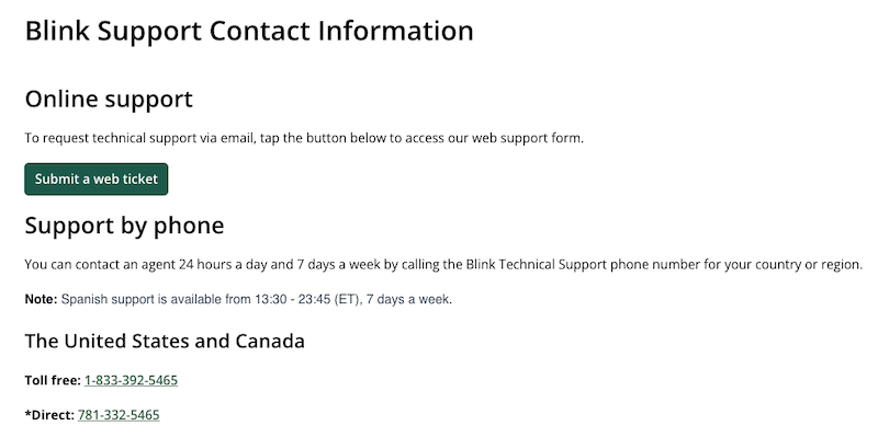 blink support