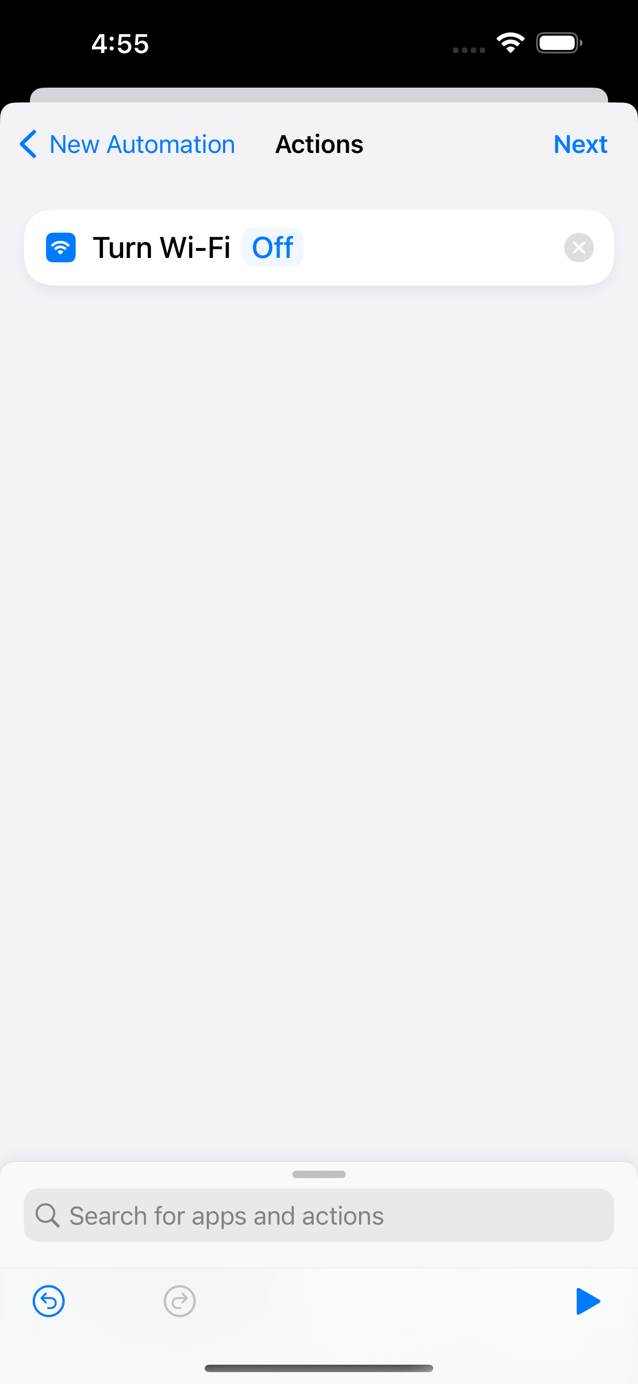 Wi-Fi displaying Off