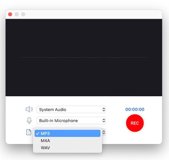 configure audio recording settings