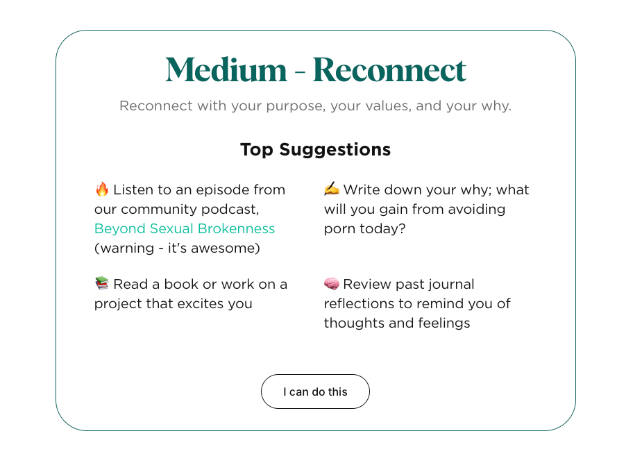 suggestions for medium urges