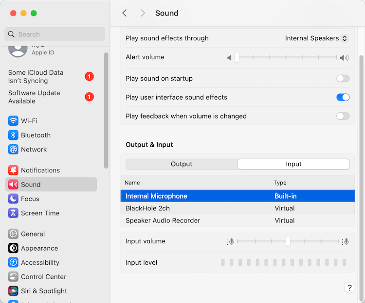 make sure choose mic as sound input