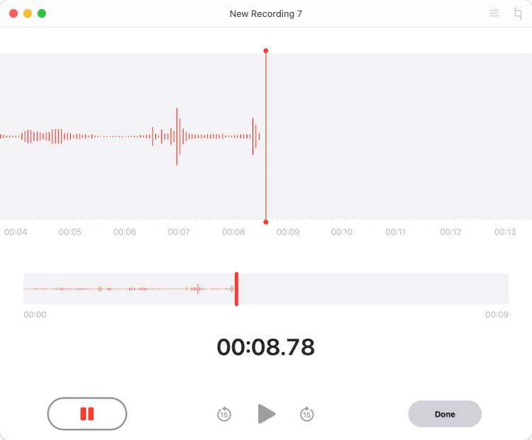 start recording with voice memos