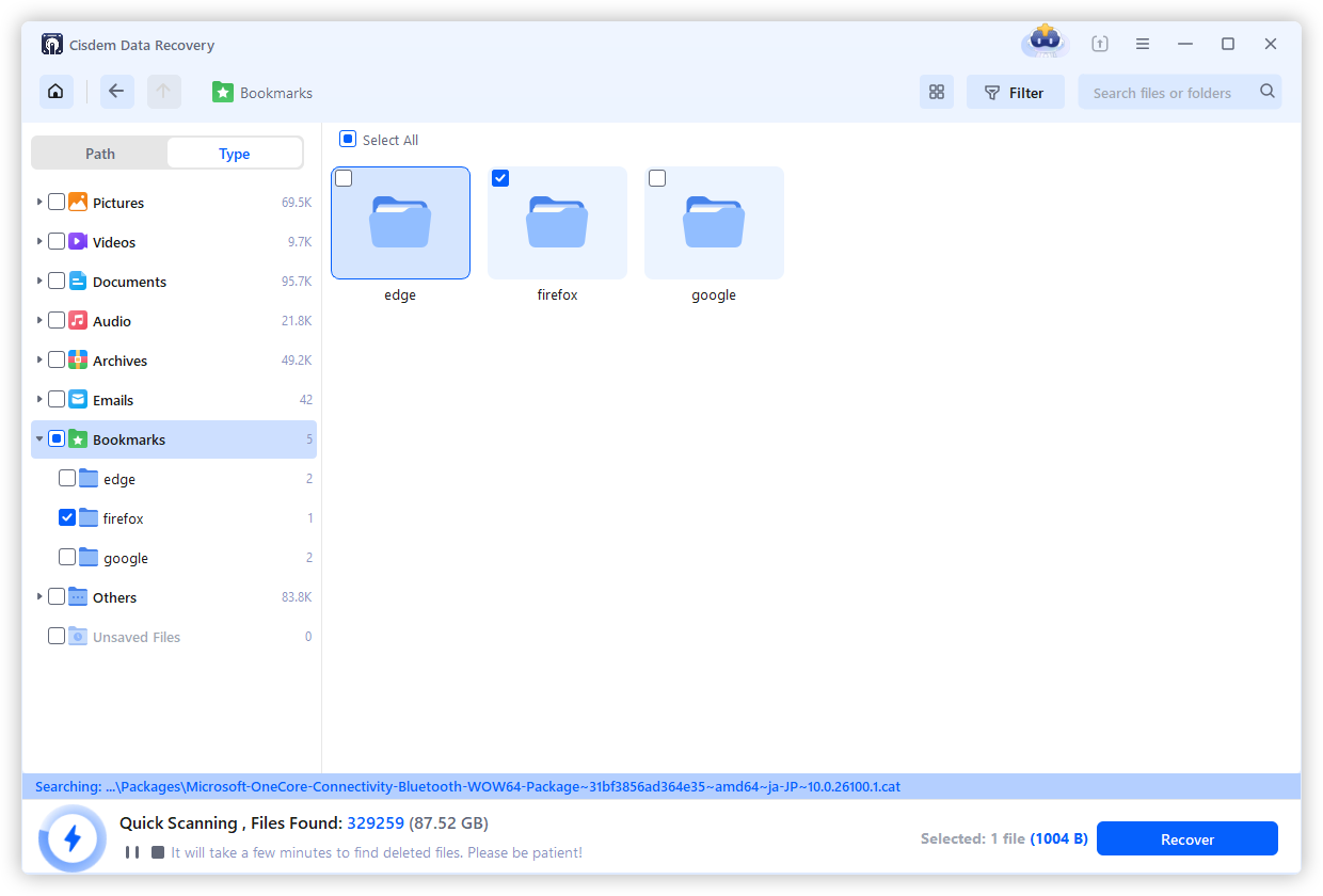 recover firefox bookmark cisdem 02