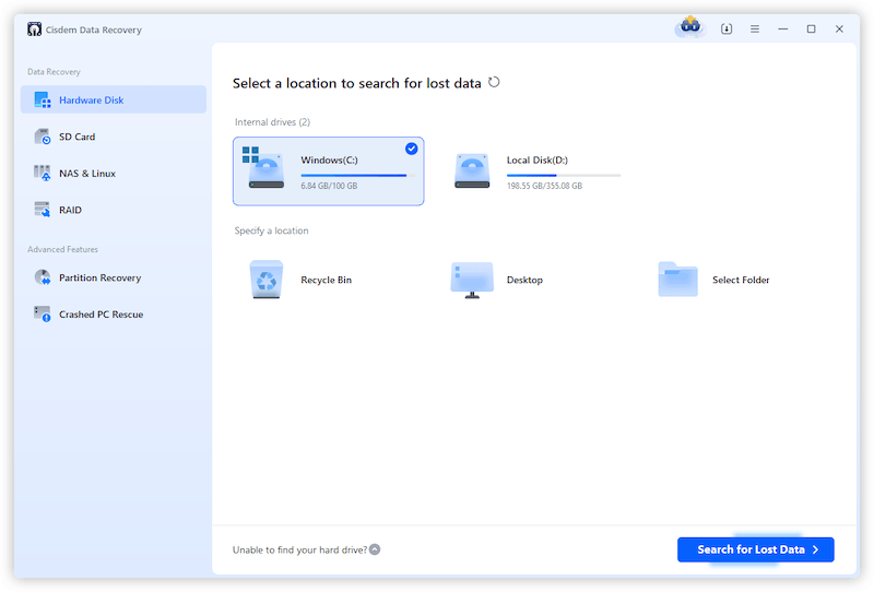 recover csv files cisdem 01