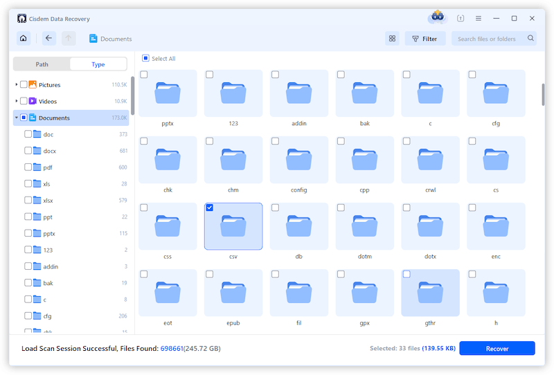 recover csv files cisdem 02