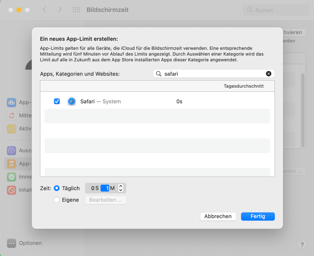 set time limit for Discord app with Screen Time