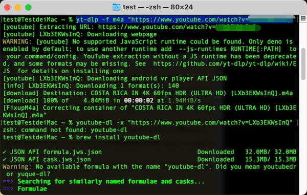 download youtube to m4a yt-dlp