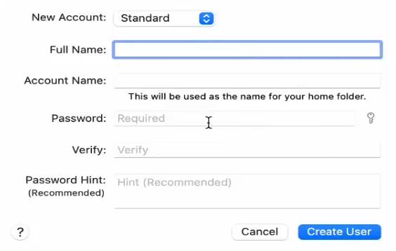 choose account type