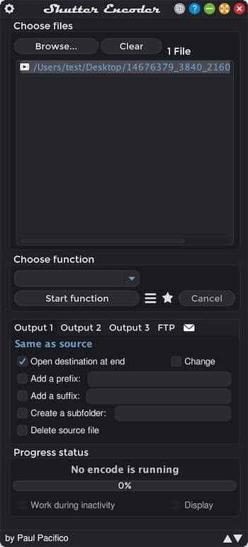 add video to shutter encoder