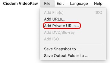 select add private urls mac