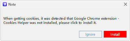 install extension note on windows