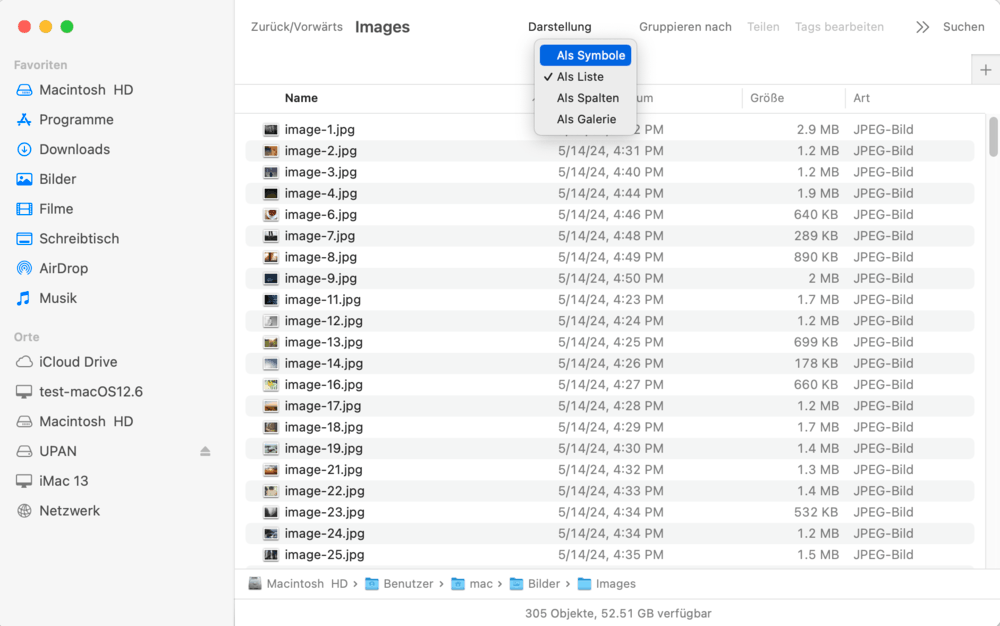 show items as icons