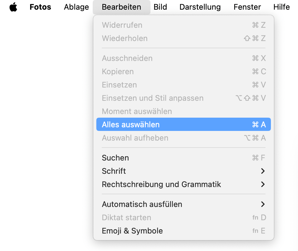 select all
