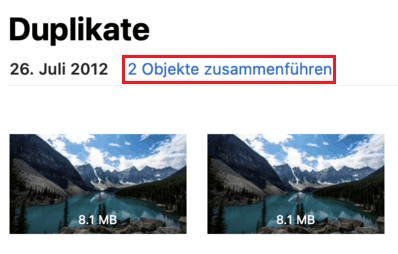 x Objekte zusammenführen