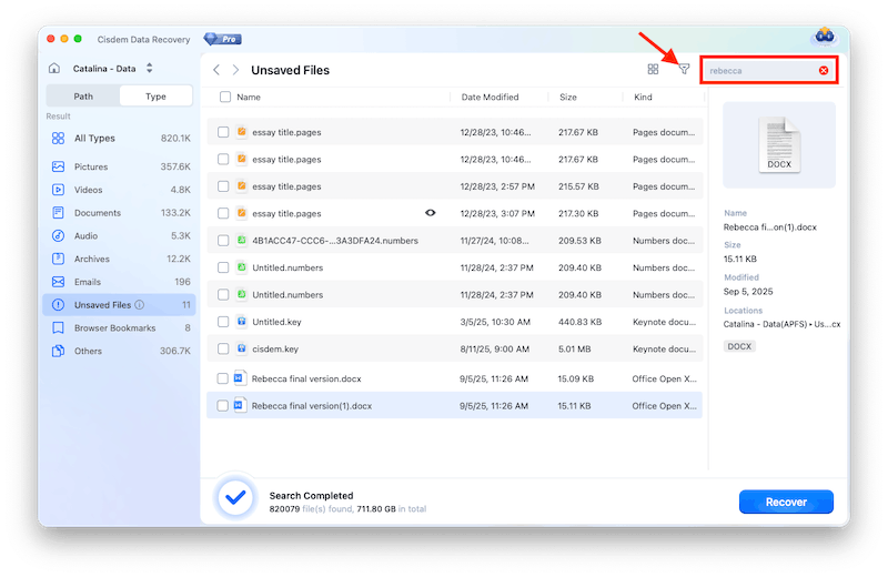 recover unsaved word mac