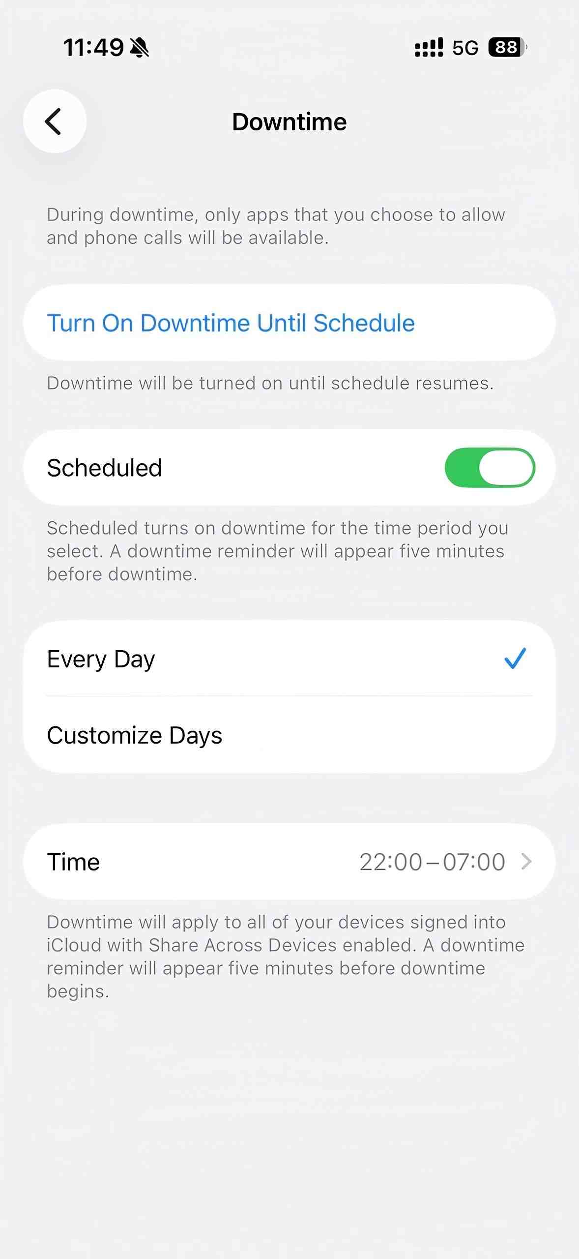 scheduled