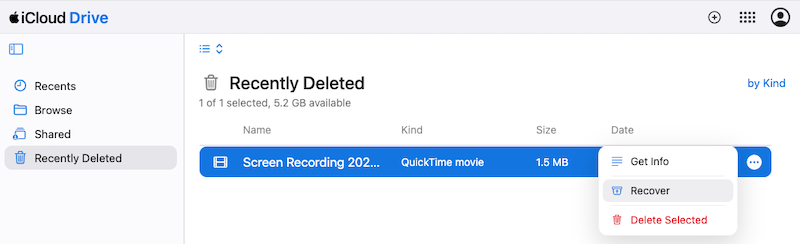 recover from icloud
