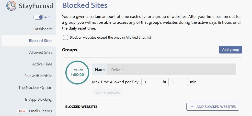 blocked sites