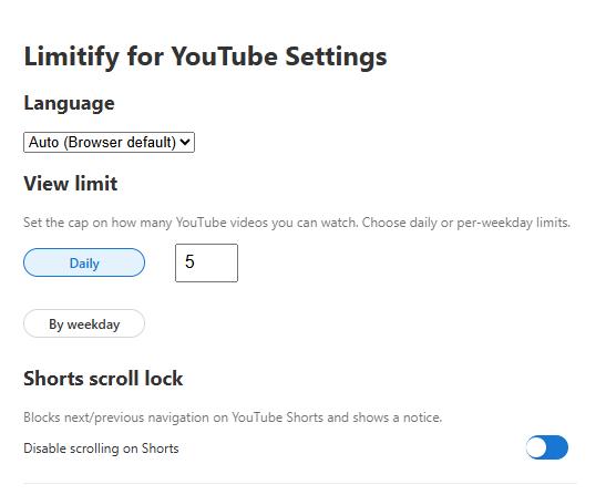 view limit