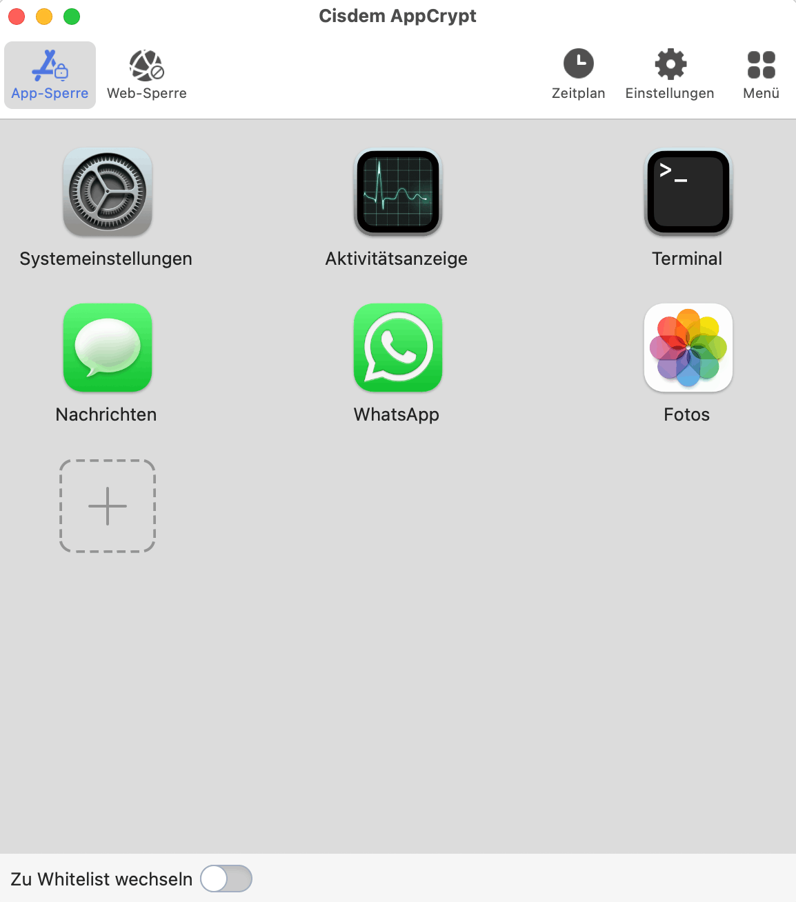 cisdem appcrypt app lock tab