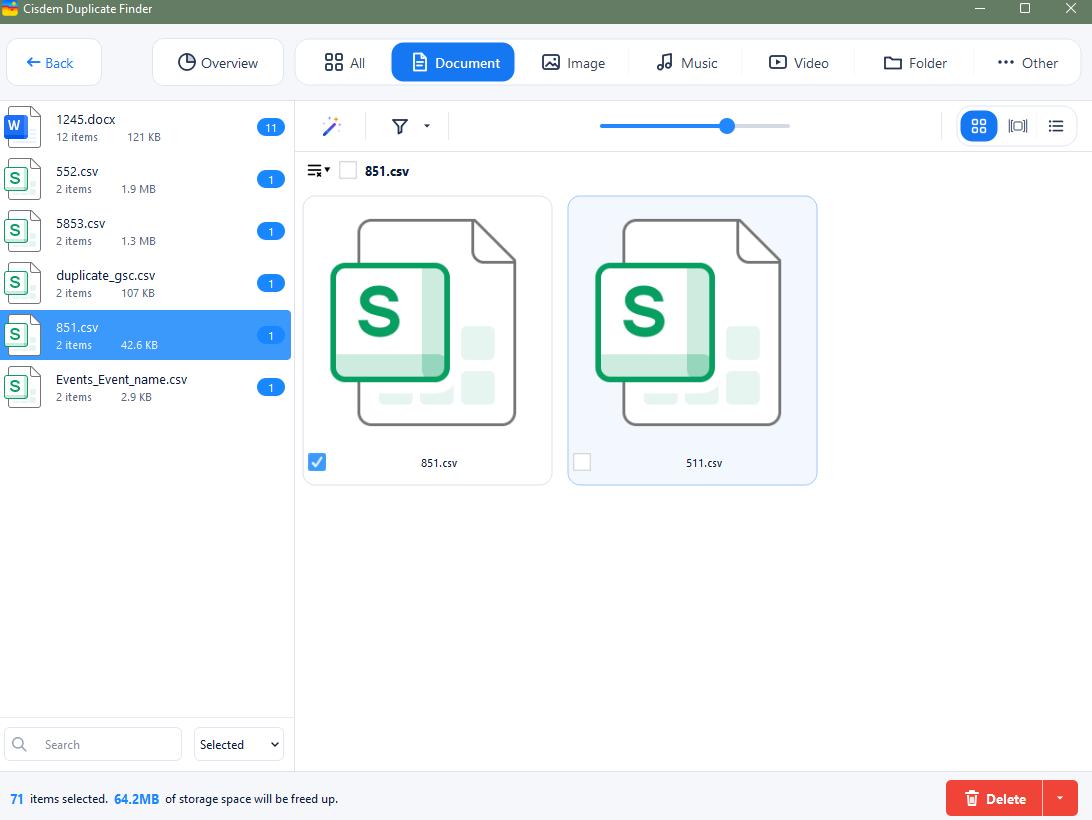 review duplicate files