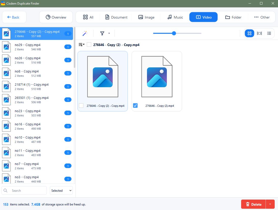 duplicate videos
