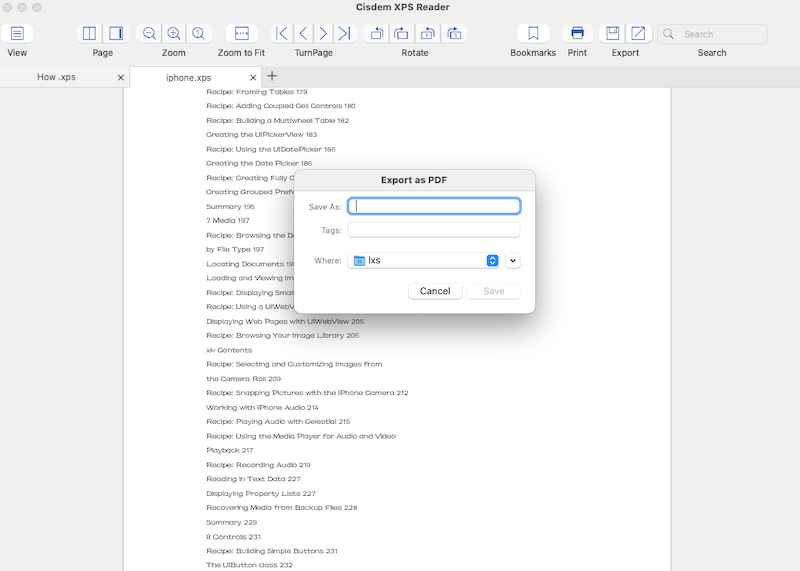 convert xps to pdf