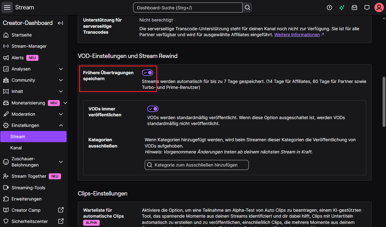 eigene Twitch-Videos direkt herunterladen 3